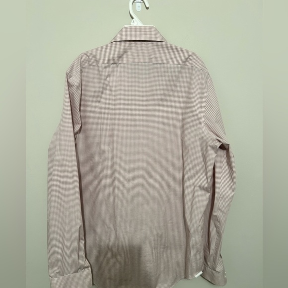 Calvin Klein SlimFit Performance Stretch pink/gray checked dress shirt - Picture 5 of 5